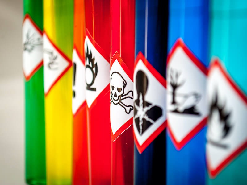 Hazard pictogram of occupational chemical hazards that could cause hearing loss